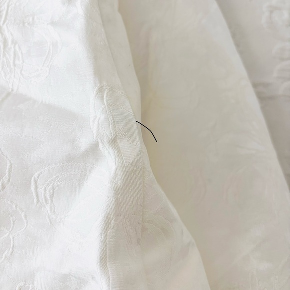 NWOT Lulus Meet for Tea White Jacquard Bustier Midi Dress With Pockets XLarge - Picture 6 of 8